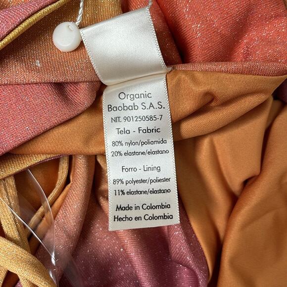 BAOBAB Arlett Cutout Metallic Rainbow Daylight Maxi Dress Size Large - Picture 11 of 11